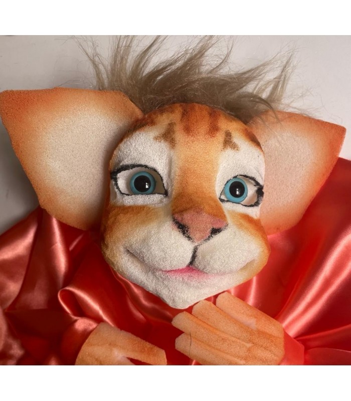 GATO GRANDE NARANJA GESTUAL TÍTERE