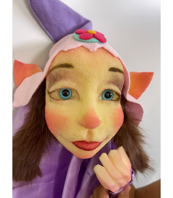 BRUNETTE BIG FAIRY GESTURAL PUPPET